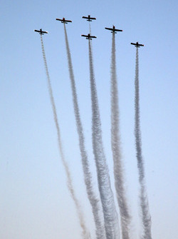 Pre-race fly over