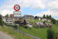 Village entrance sign