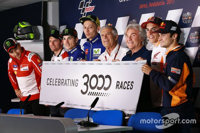 Até hoje foram realizadas 2997 provas no mundial de motovelocidade. A corrida da MotoGP neste domingo marcará a prova 3000. Quem será o vencedor? Confira tudo no Motorsport.com!