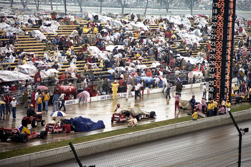 Regen beim Indy 500 1976