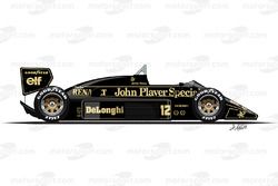 Lotus 98T driven by Ayrton Senna