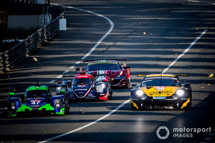 #47 Cetilar Rcing Dallara P217 - Gibson: Roberto Lacorte, Andrea Belicchi, Giorgio Sernagiotto, #22 United Autosports Oreca 07 - Gibson: Philip Hanson, Filipe Albuquerque, Paul Di Resta, #89 Team Project 1 Porsche 911 RSR:
