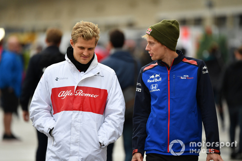 Marcus Ericsson, Alfa Romeo Sauber F1 Team and Brendon Hartley, Toro Rosso