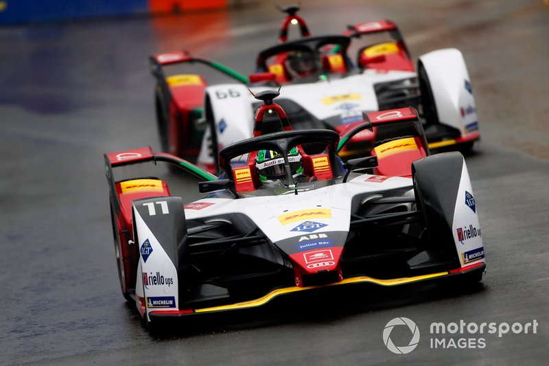 Лукас ді Грассі (Audi Sport ABT Schaeffler, Audi e-tron FE05) і Даніель Абт (Audi Sport ABT Schaeffler, Audi e-tron FE05)