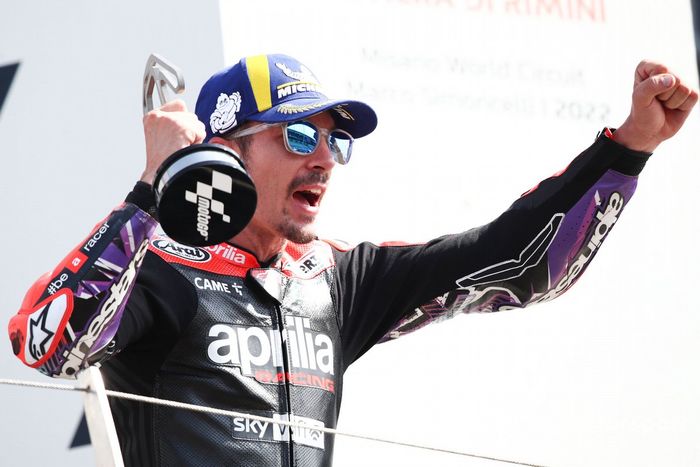 Podio: tercer lugar Maverick Viñales, Aprilia Racing Team