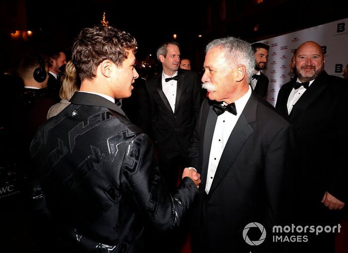 Lando Norris, McLaren, Chase Carey, Presidente de Fórmula 1
