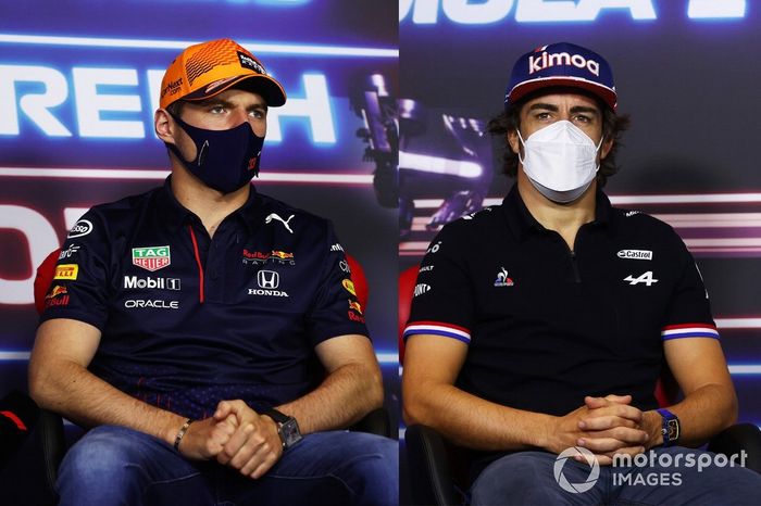 Max Verstappen, Red Bull Racing, Fernando Alonso, Alpine F1