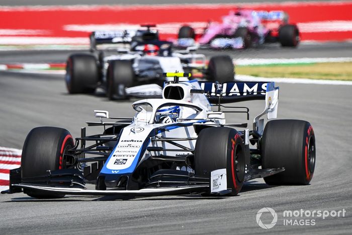 Nicholas Latifi, Williams FW43, Daniil Kvyat, AlphaTauri AT01, Sergio Pérez, Racing Point RP20