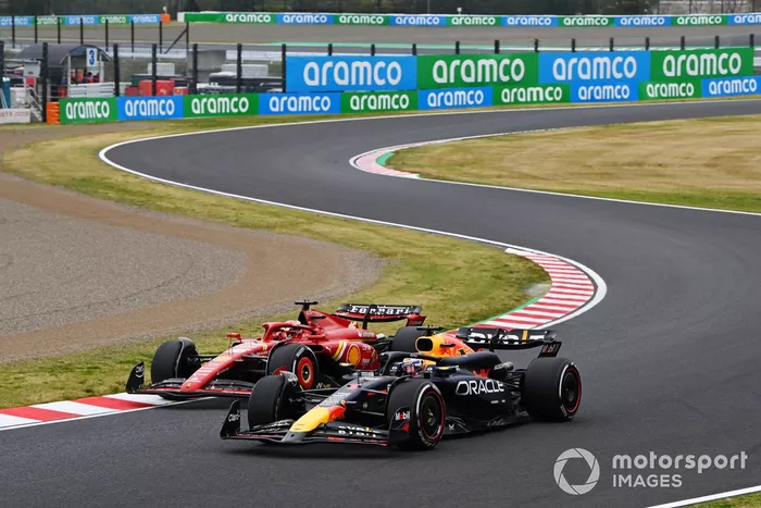Max Verstappen, Red Bull Racing RB20, Charles Leclerc, Ferrari SF-24