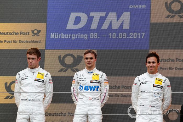 Podio: Ganador de la carrera Lucas Auer, Mercedes-AMG Team HWA, Mercedes-AMG C63 DTM, segundo lugar Paul Di Resta, Mercedes-AMG Team HWA, Mercedes-AMG C63 DTM, tercer lugar Robert Wickens, Mercedes-AMG Team HWA, Mercedes-AMG C63 DTM