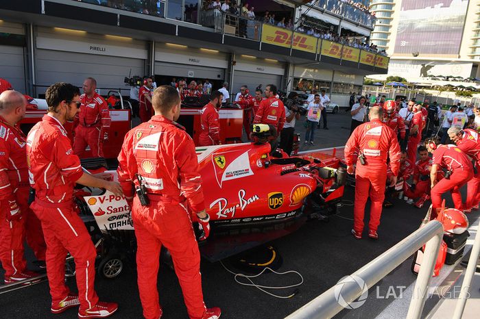 El coche de Sebastian Vettel, Ferrari SF70H