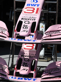 Le nez et les ailerons avant de la Force India VJM10
