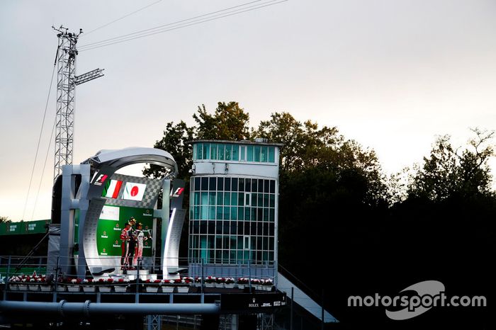 Podio: Luca Ghiotto, RUSSIAN TIME. Antonio Fuoco, PREMA Powerteam y Nobuharu Matsushita, ART Grand Prix