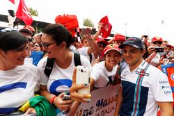 Felipe Massa, Williams, poses for a photo, some dedicated fans