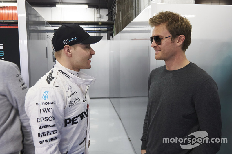 Valtteri Bottas, Mercedes F1 Team en Nico Rosberg