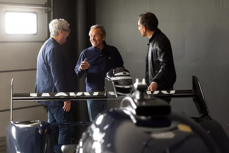 Jacky Ickx, Genesis Magma Racing, Cyril Abiteboul, Genesis Magma Racing, Luc Donckerwolke, Genesis Magma Racing