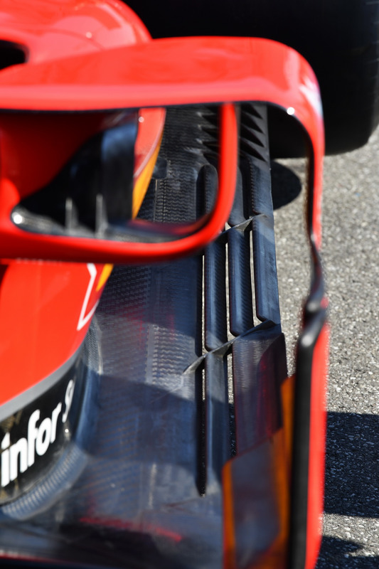 Ferrari SF71H bargeboard detail
