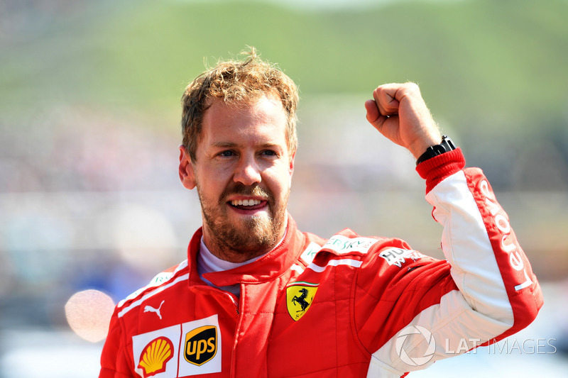 El ganador: Sebastian Vettel, Ferrari
