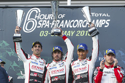 Race winners Fernando Alonso, Sébastien Buemi, Kazuki Nakajima, Toyota Gazoo Racing