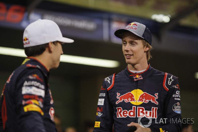 Brendon Hartley, Scuderia Toro Rosso and Pierre Gasly, Scuderia Toro Rosso at the Scuderia Toro Ross