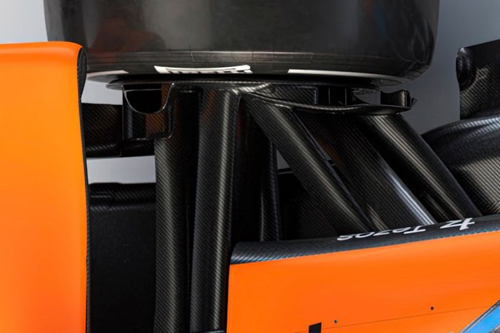 McLaren MCL60, detalle suspensión trasera