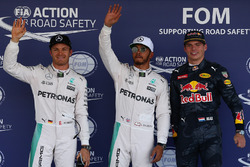 Кваліфікаційна топ-3: друге місце - Ніко Росберг, Mercedes AMG F1, володарь поулу Льюіс Хемілтон, Me