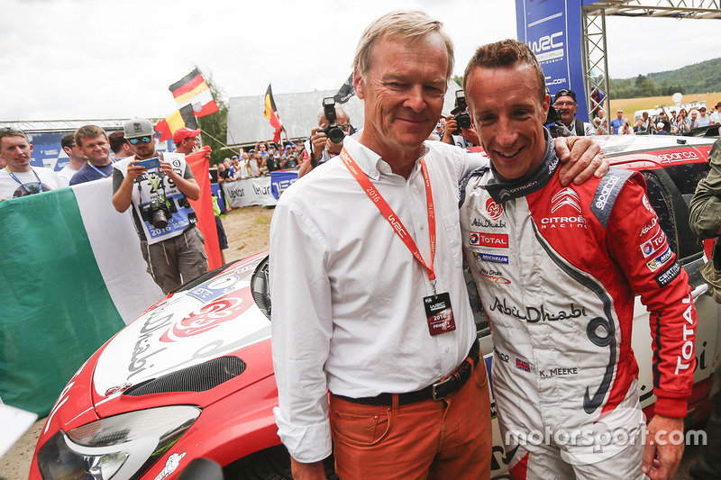 Ganador Kris Meeke, Citroën DS3 WRC, Citroën World Rally Team con Ari Vatanen