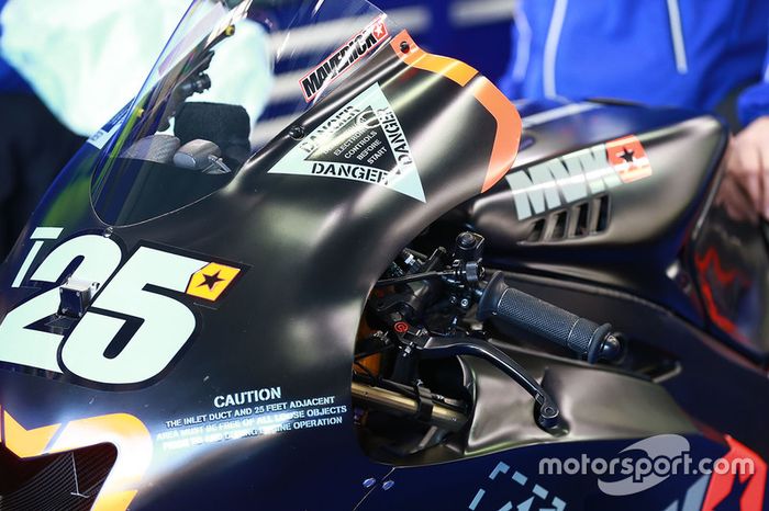 Maverick Viñales, Yamaha Factory Racing detalle de la moto