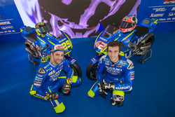 Andrea Iannone and Alex Rins with the 2017 Suzuki MotoGP