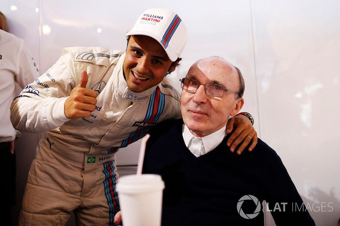 Felipe Massa, Williams F1, celebra su pole position con Sir Frank Williams, director de Williams F1