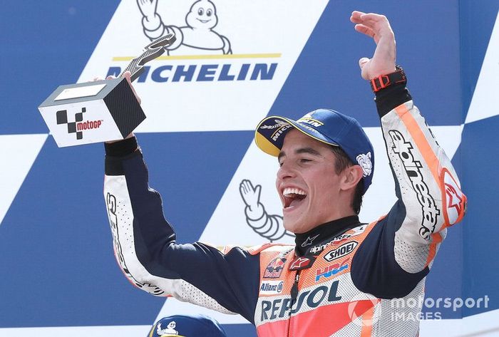 Podio: ganador Marc Márquez, Repsol Honda Team