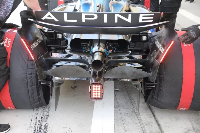 Detalle del alerón trasero del Alpine A523