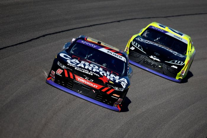 Connor Zilisch, JR Motorsports Chevrolet, Brandon Jones, Joe Gibbs Racing Toyota