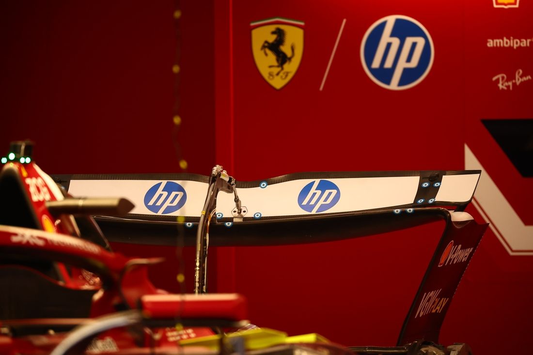 Ferrari SF-25, detalle del alerón trasero