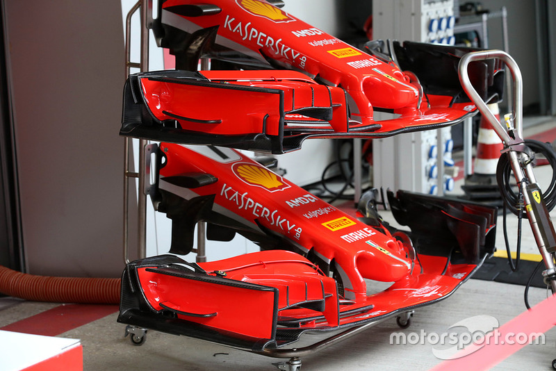 Ferrari SF71H ön kanat karşılaştırması