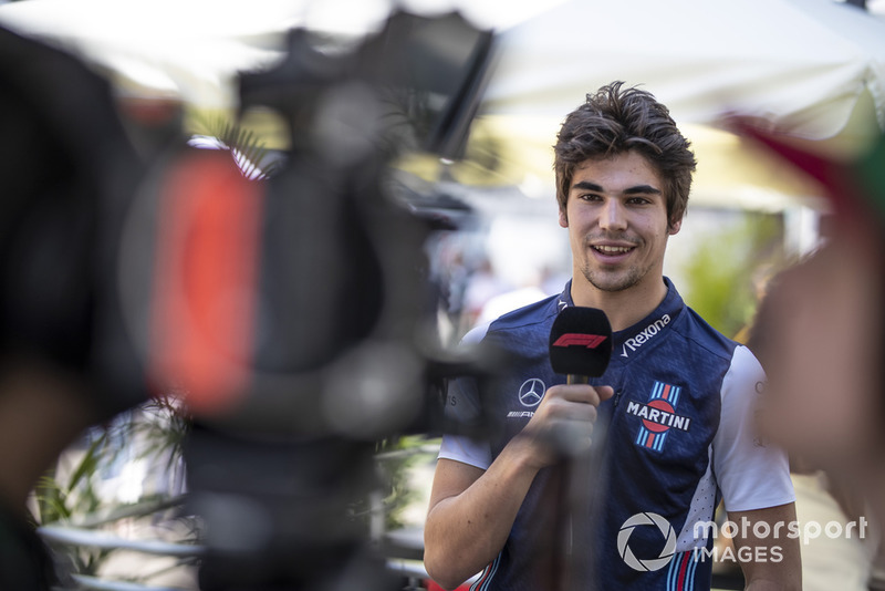 Lance Stroll, Williams Racing con los medios
