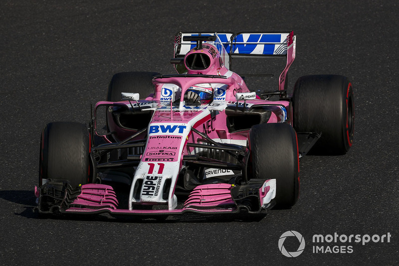 Sergio Perez, Racing Point Force India VJM11 in 2018