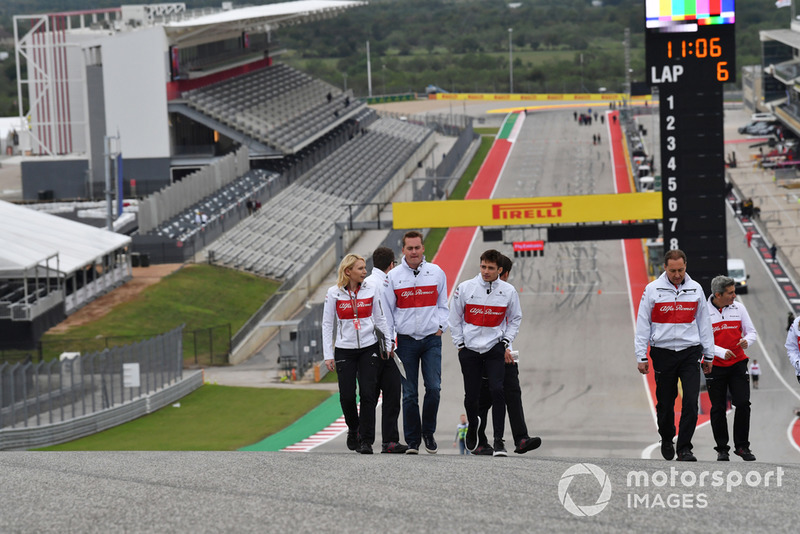 Charles Leclerc, Alfa Romeo Sauber F1 Team walks the track