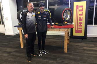 Mario Isola, Pirelli Sporting Director with United States GP Daniel Ricciardo, Red Bull Racing