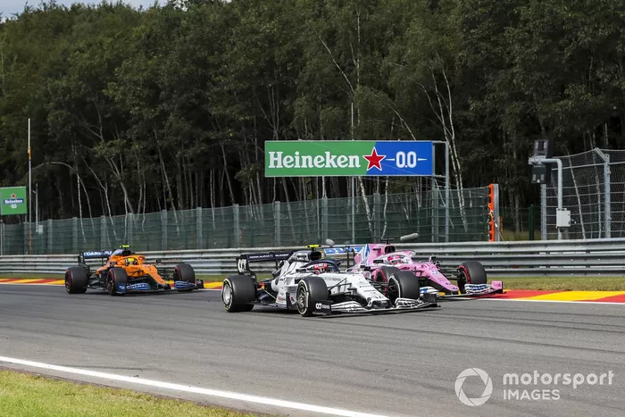 Pierre Gasly, AlphaTauri AT01, Sergio Pérez, Racing Point RP20,  Lando Norris, McLaren MCL35