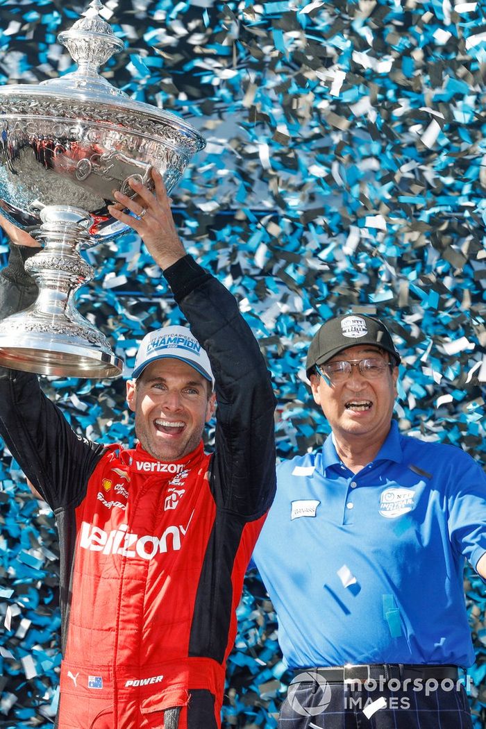 Campeón Will Power, Team Penske Chevrolet, podio