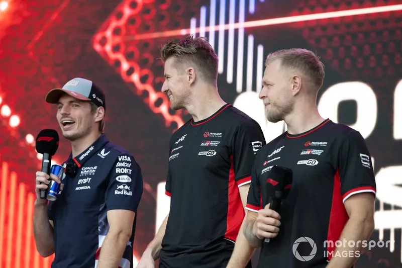 Max Verstappen, Red Bull Racing Nico Hulkenberg, Haas F1 Team Kevin Magnussen, Haas F1 Team
