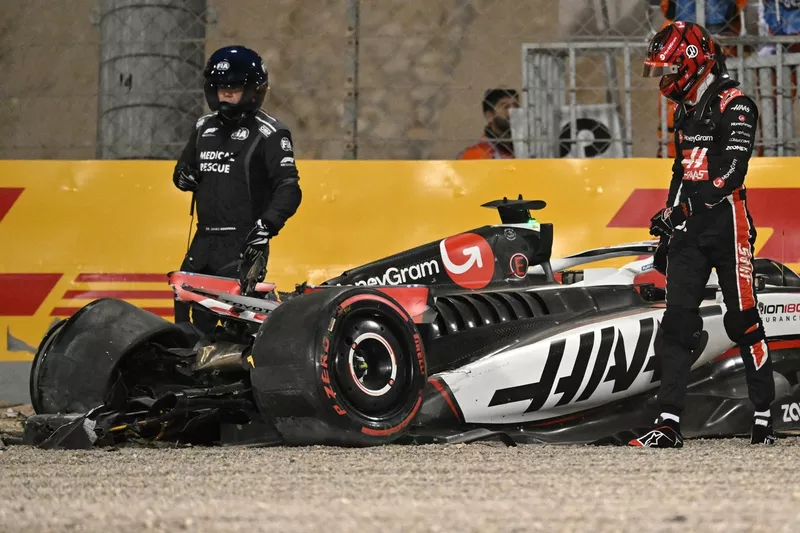 Esteban Ocon, crash du Haas F1 Team
