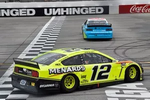 Race Winner Ryan Blaney, Team Penske, Ford Mustang