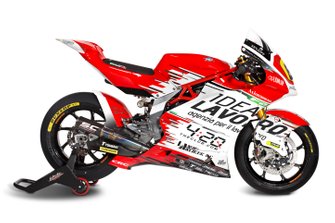 Gros plan sur la moto de Stefano Manzi, MV Agusta F2