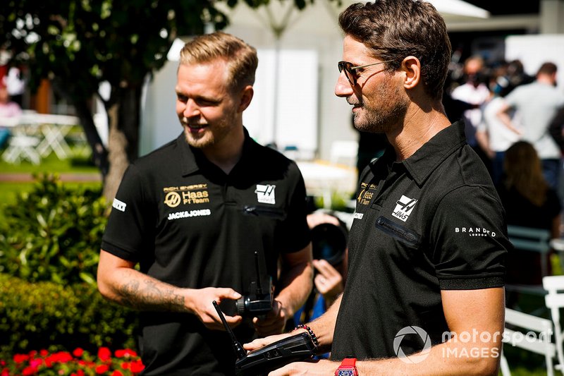 Romain Grosjean, Haas F1 Team and Kevin Magnussen, Haas F1 Team