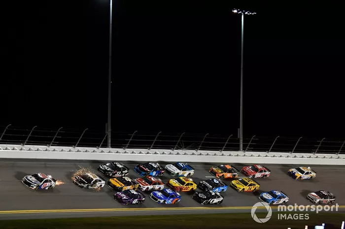 Daniel Suarez, TrackHouse Racing, Chevrolet Camaro iFly Aric Almirola, Stewart-Haas Racing, Ford Mustang Smithfield Alex Bowman, Hendrick Motorsports, Chevrolet Camaro Ally Christopher Bell, Joe Gibbs Racing, Toyota Camry DEWALT Austin Cindric, Team Penske, Ford Mustang Verizon 5G