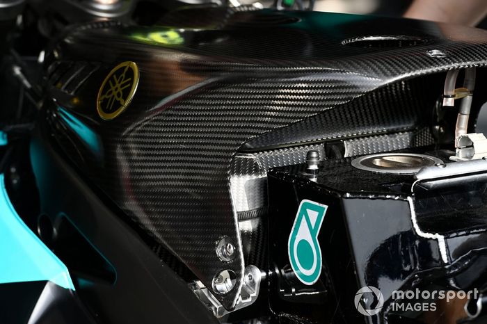 Detalle de la moto de Valentino Rossi, Petronas Yamaha SRT