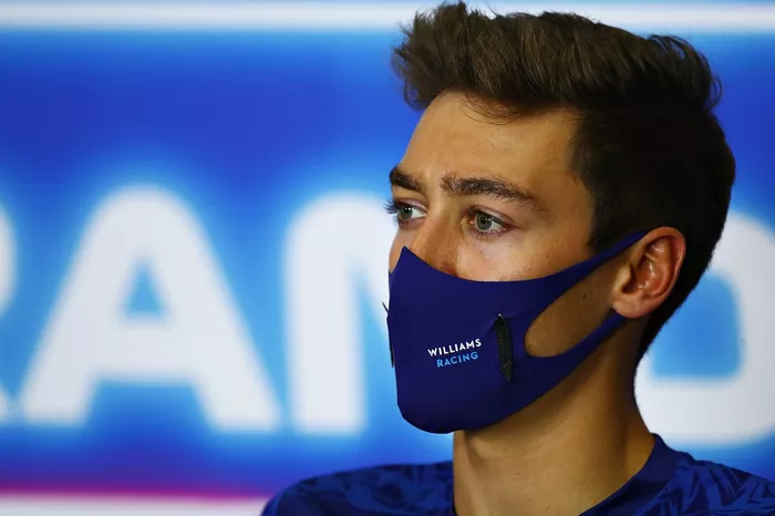 George Russell, Williams en la conferencia de prensa