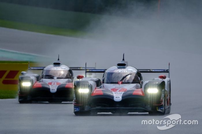 #7 Toyota Gazoo Racing Toyota TS050: Mike Conway, Kamui Kobayashi, Jose Maria Lopez, #8 Toyota Gazoo Racing Toyota TS050: Sébastien Buemi, Kazuki Nakajima, Fernando Alonso